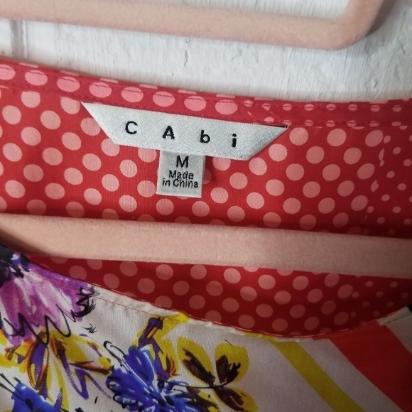 Cabi multicolor floral kimono silk top - Picture 8 of 8